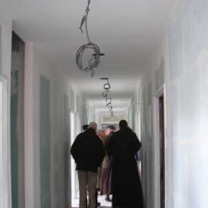 Visite des travaux de rénovation du centre spirituel d'Avon